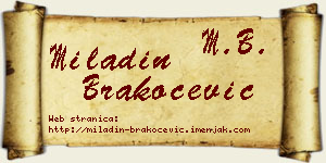 Miladin Brakočević vizit kartica